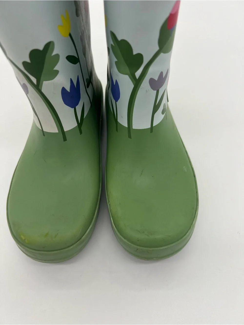 Girl Rain Boots - Cat & Jack Green Garden Snail Sz 12